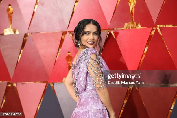 March 4, 2018 - Salma Hayek during the arrivals at the 90th Academy Awards on Sunday, March 4, 2018 at the Dolby Theatre at Hollywood & Highland...