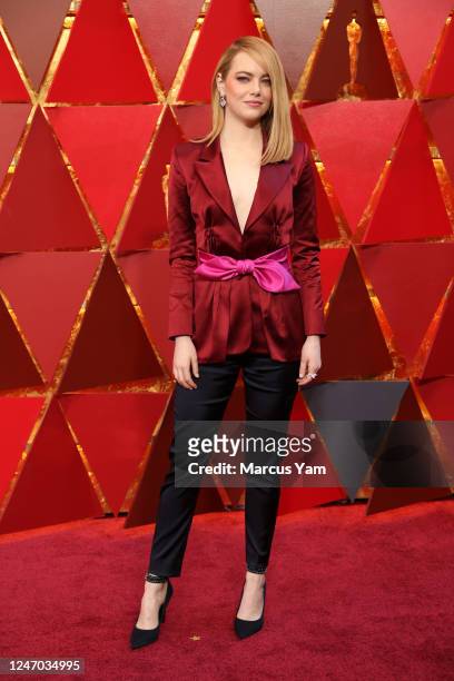 March 4, 2018 Emma Stone during the arrivals at the 90th Academy Awards on Sunday, March 4, 2018 at the Dolby Theatre at Hollywood & Highland Center...