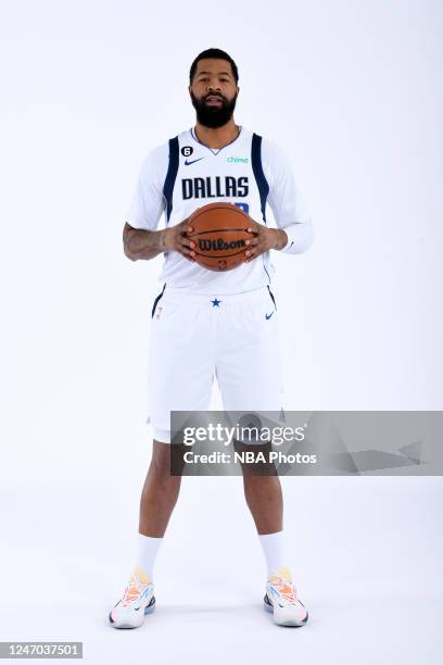 Markieff Morris of the Dallas Mavericks poses for a portrait on February 10, 2023 in Sacramento, California. NOTE TO USER: User expressly...