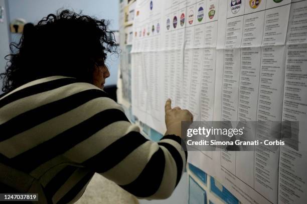 List of candidates in during the Preparation of voting operations in a polling station with the signing and stamping of ballots for the renewal of...