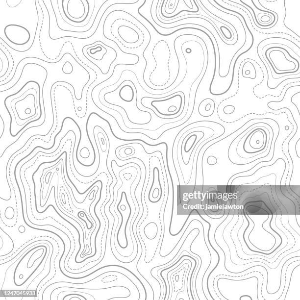 seamless topographic contour lines - black and white landscape stock illustrations