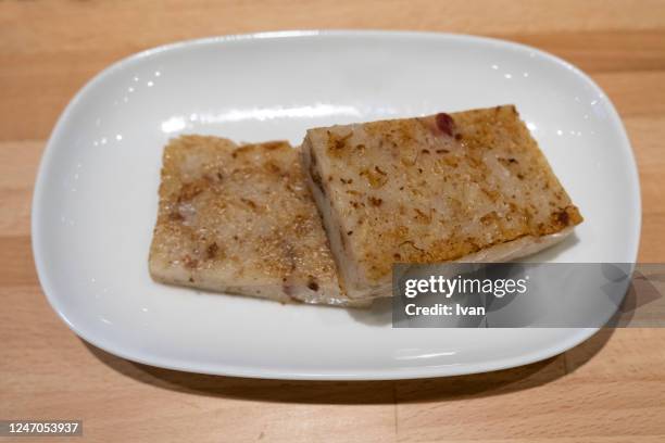 chinese lunar new year food concept, delicious turnip radish cake - dikon radish stock pictures, royalty-free photos & images