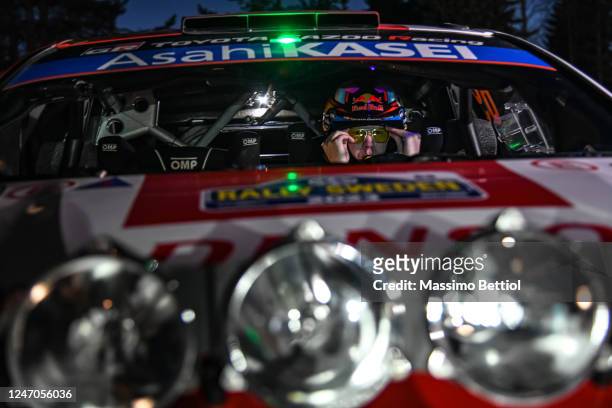 Portraits of Kalle Rovanpera of Finland taken at the Start of the Special Stage number 5 during Day Two of the FIA World Rally Championship Sweden on...