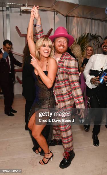Ashley Roberts and Leigh Francis aka Keith Lemon attend the Universal Music BRIT Awards after party 2023 at 180 The Strand on February 11, 2023 in...