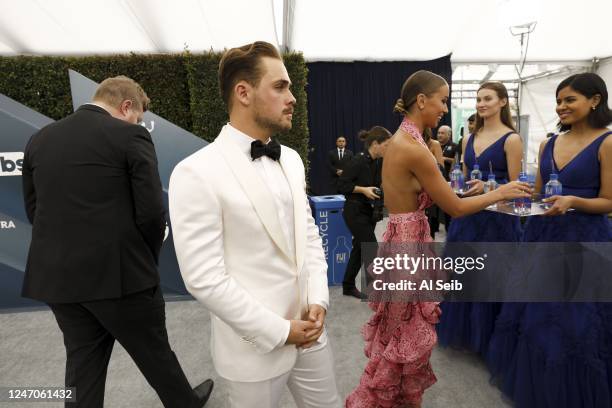 January 19, 2020 Dacre Montgomery and Liv Pollock arriving at the 26th Screen Actors Guild Awards at the Los Angeles Shrine Auditorium and Expo Hall...