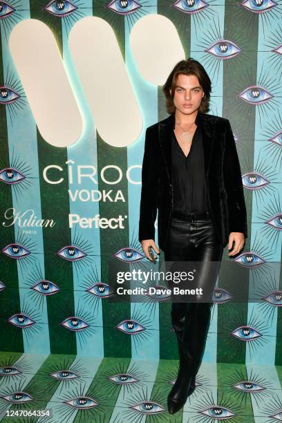 Damian Hurley attends the Warner Music and Ciroc Brit Awards Party at The Nomad Hotel on February 11, 2023 in London, England.