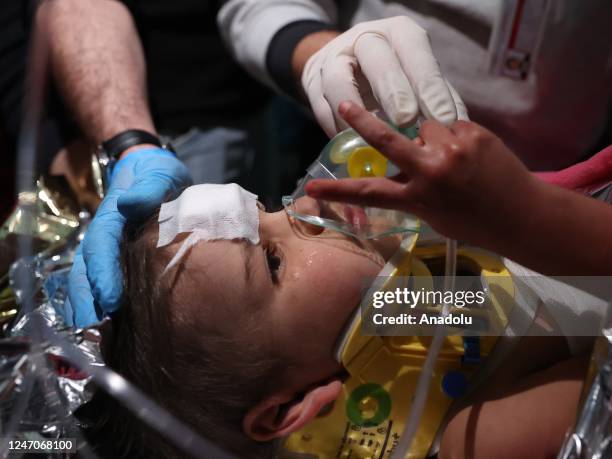 Year-old girl is rescued under rubble 150 hours after 7.7 and 7.6 magnitude earthquakes hit multiple provinces of Turkiye including Hatay on February...