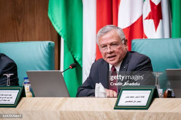 King of Jordan Abdullah II speaks during the Arab League's "Summit for Jerusalem" in Cairo, Egypt on February 12, 2023. Egyptian President Abdel...