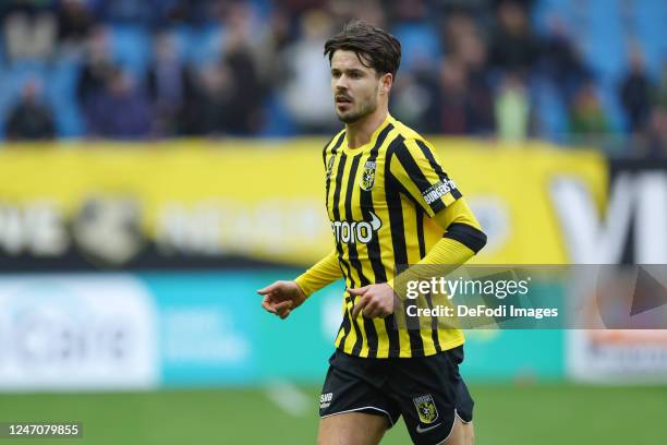 Marco van Ginkel of Vitesse Arnhem looks on during the Dutch Eredivisie match between SBV Vitesse and FC Utrecht at Gelredome on February 12, 2023 in...