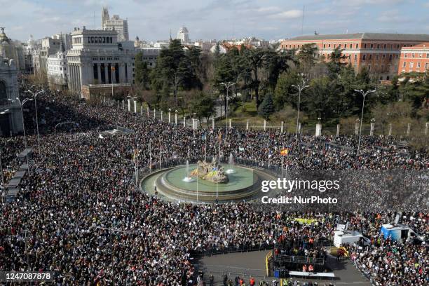 Madrid stands up and demands public health and solutions to primary care on 12nd February, 2023.Thousands of protesters took to the streets of Madrid...