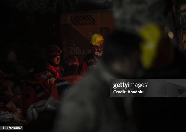 Year-old Naime Sakar is rescued from under rubble 164 hours after earthquakes in Adiyaman, Turkiye on February 13, 2023. Early Monday morning, a...