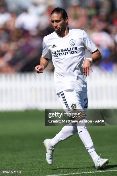 Martin Caceres of LA Galaxy during the MLS Pre-Season 2023 Coachella Valley Invitational match between LA Galaxy v Portland Timbers at Empire Polo...