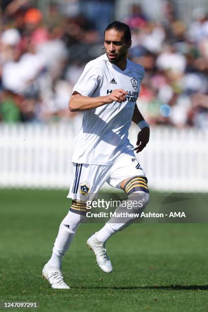 Martin Caceres of LA Galaxy during the MLS Pre-Season 2023 Coachella Valley Invitational match between LA Galaxy v Portland Timbers at Empire Polo...