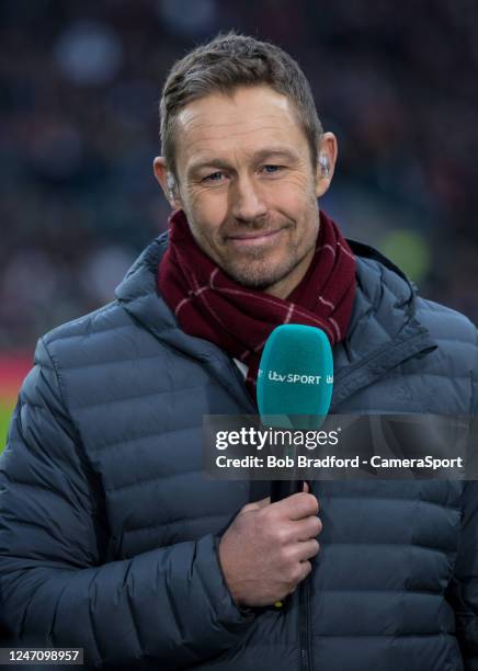 Ex England player Jonny Wilkinson during the Six Nations Rugby match between England and Italy at Twickenham Stadium on February 12, 2023 in London,...