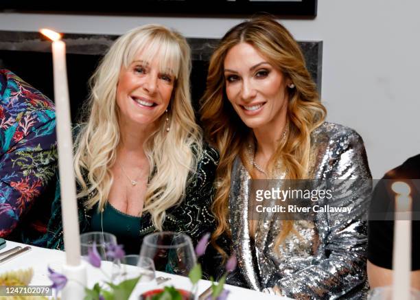 Julie Landau and Seren Shvo at the Intimate Dinner for Michelle Yeoh by Chef Daniel Boulud at Mandarin Oriental Residences, Beverly Hills on Sunday,...