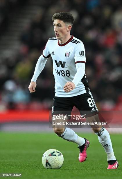 Harry Wilson of Fulham on the ball during the FA Cup Fourth Round replay match between Sunderland FC and Fulham FC at Stadium of Light on February 8,...