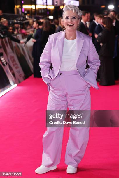 Dame Emma Thompson attends the UK Premiere of "What's Love Got To Do With It?" at Odeon Luxe Leicester Square on February 13, 2023 in London, England.