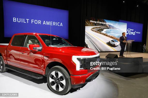 Ford CEO Jim Farley announces at a press conference that Ford Motor Company will be partnering with the worlds largest battery company, a China-based...