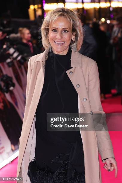 Emily Maitlis attends the UK Premiere of "What's Love Got To Do With It?" at Odeon Luxe Leicester Square on February 13, 2023 in London, England.