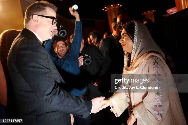 Beverly Hills, CA Brendan Fraser and Malala Yousafzai attends the 95th Academy Awards Nominees Luncheon at the Beverly Hilton , in Beverly Hills, CA,...