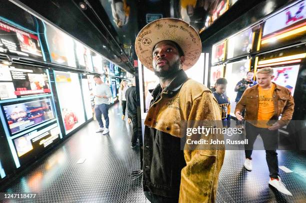 Subban tours the United by Hockey Mobile Museum truck prior to an NHL game between the Nashville Predators and the Arizona Coyotes at Bridgestone...