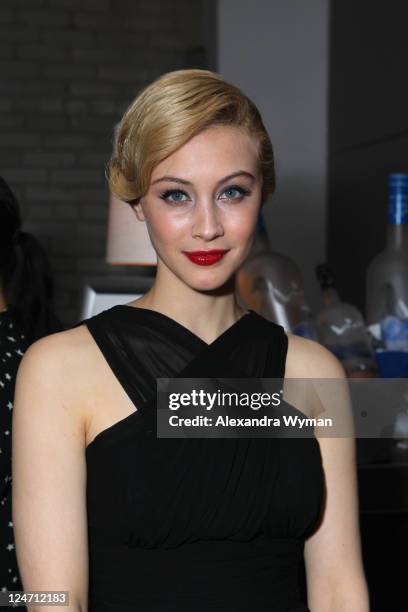 Actress Sarah Gadon attends "A Dangerous Method" party hosted by GREY GOOSE Vodka at Soho House Pop Up Club during the 2011 Toronto International...