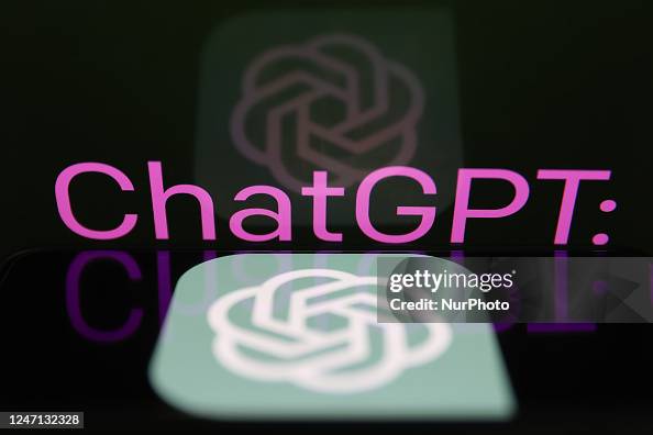 Chatgpt Loading Sign ChatGPT sign on the website displayed on a laptop screen and ChatGPT ...