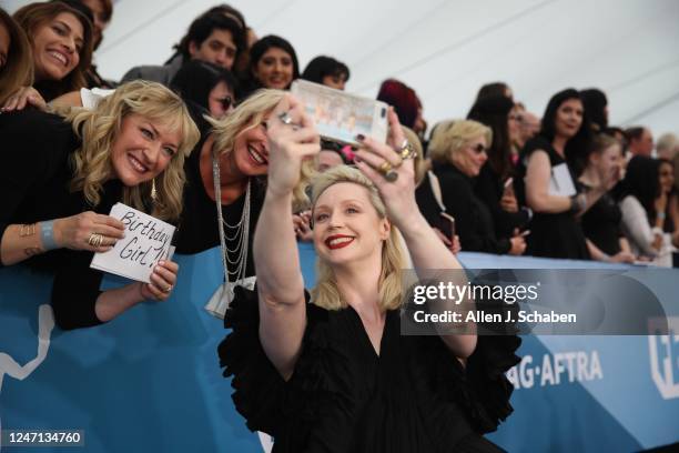 January 19, 2020: Gwendoline Christie arriving at the 26th Screen Actors Guild Awards at the Los Angeles Shrine Auditorium and Expo Hall on Sunday,...