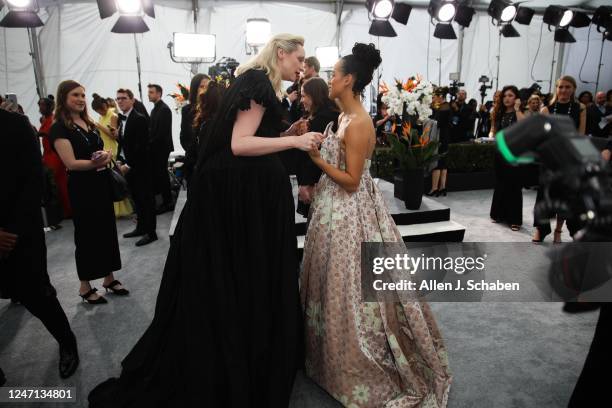 January 19, 2020: Gwendoline Christie Nathalie Emmanuel arriving at the 26th Screen Actors Guild Awards at the Los Angeles Shrine Auditorium and Expo...