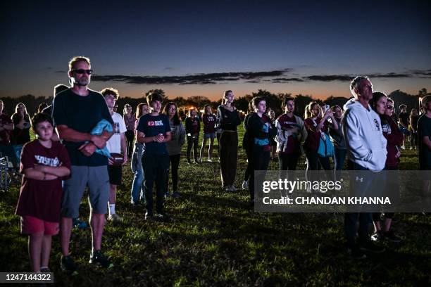 People attend a spiritual service for the victims of Marjory Stoneman Douglas High School shooting, on the fifth anniversary of the massacre, in...