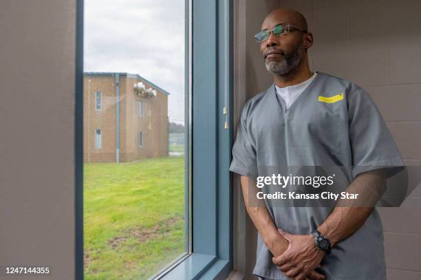 Lamar Johnson, who St. Louis' circuit attorney says was wrongly convicted in a 1994 murder, speaks at the Jefferson City Correctional Center in...