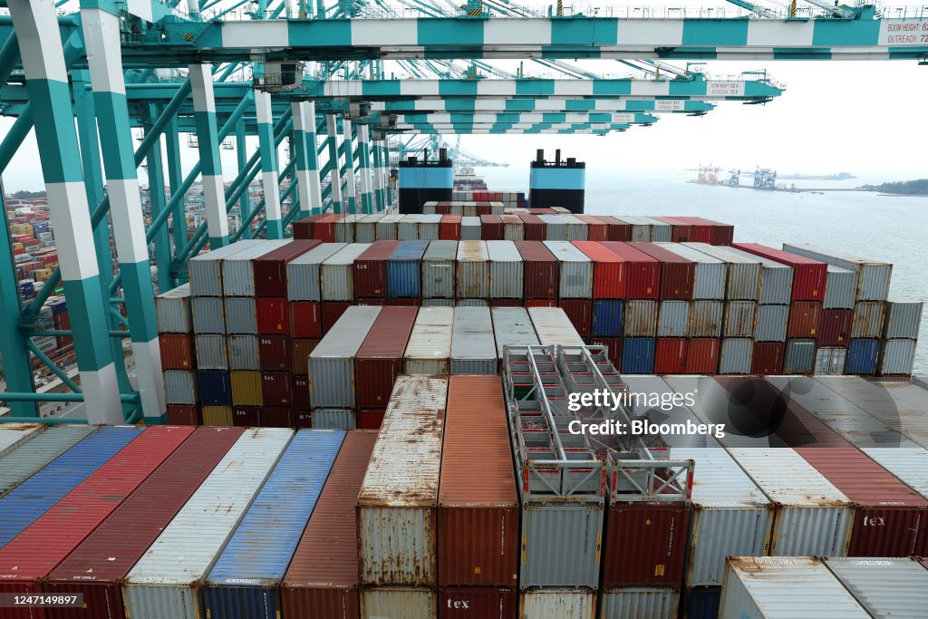 Container Tanjung Shipping containers at the Port of Tanjung Pelepas, in Iskandar... News ...