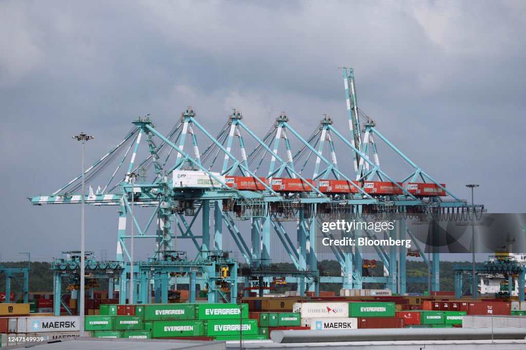 Container Tanjung The Port of Tanjung Pelepas, in Iskandar Puteri, Johor, Malaysia, on ...