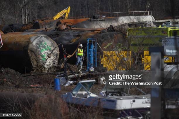 East Palestine, OH, USA Scenes from train derailment in East Palestine, OH