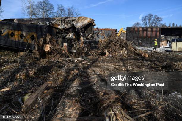 East Palestine, OH, USA Scenes from train derailment in East Palestine, OH