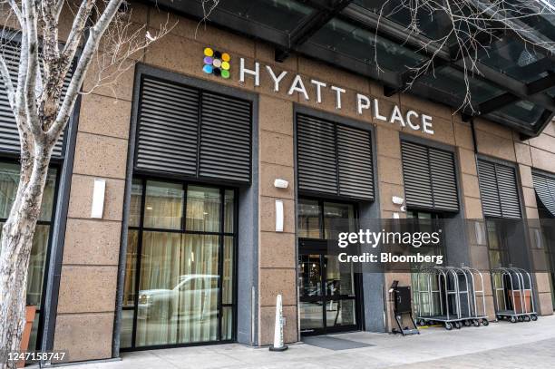 Hyatt Place hotel in Austin, Texas, US, on Sunday, Feb. 12, 2023. Hyatt Hotels Corp. Is scheduled to release earnings figures on February 16....