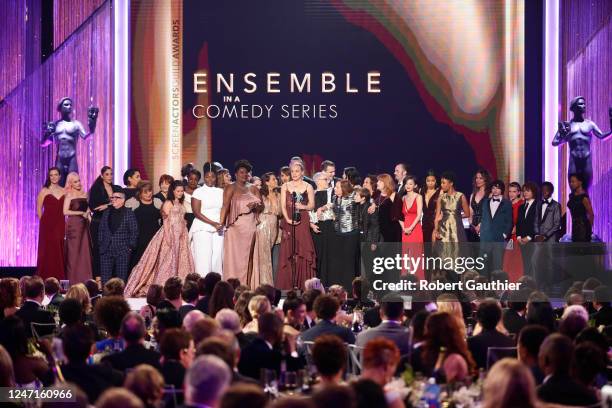 January 29, 2017â Orange is the New Black won best ensemble in a Comedy Series during the show at the 23rd Annual Screen Actors Guild Awards at the...