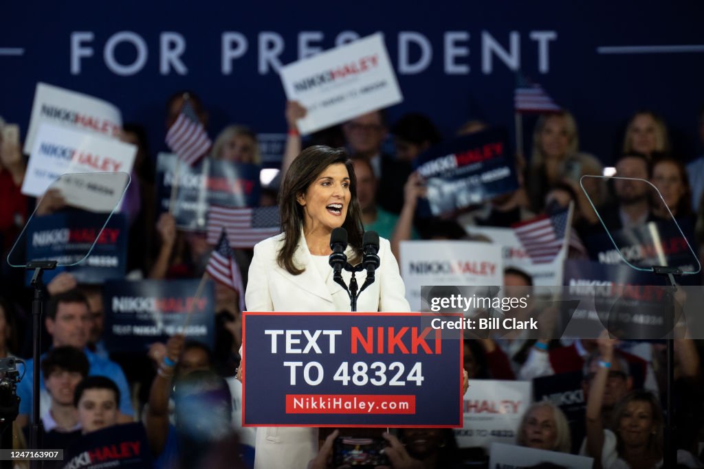 Nikki Rach Former U.N. Ambassador Nikki Haley announces she is running for... News ...