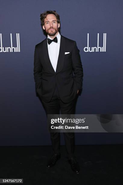 Sam Claflin attends the dunhill & BSBP pre-BAFTA filmmakers dinner & party at Bourdon House on February 15, 2023 in London, England.