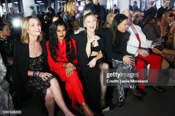 Savannah Guthrie, Mindy Kaling, Kate Hudson, Katie Holmes and Alan Cummings in the front row at Michael Kors Fall 2023 Ready To Wear Fashion Show on...