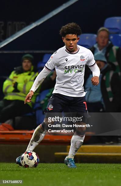 Bolton Wanderers' Shola Shoretire during the Sky Bet League One between Bolton Wanderers and Milton Keynes Dons at University of Bolton Stadium on...