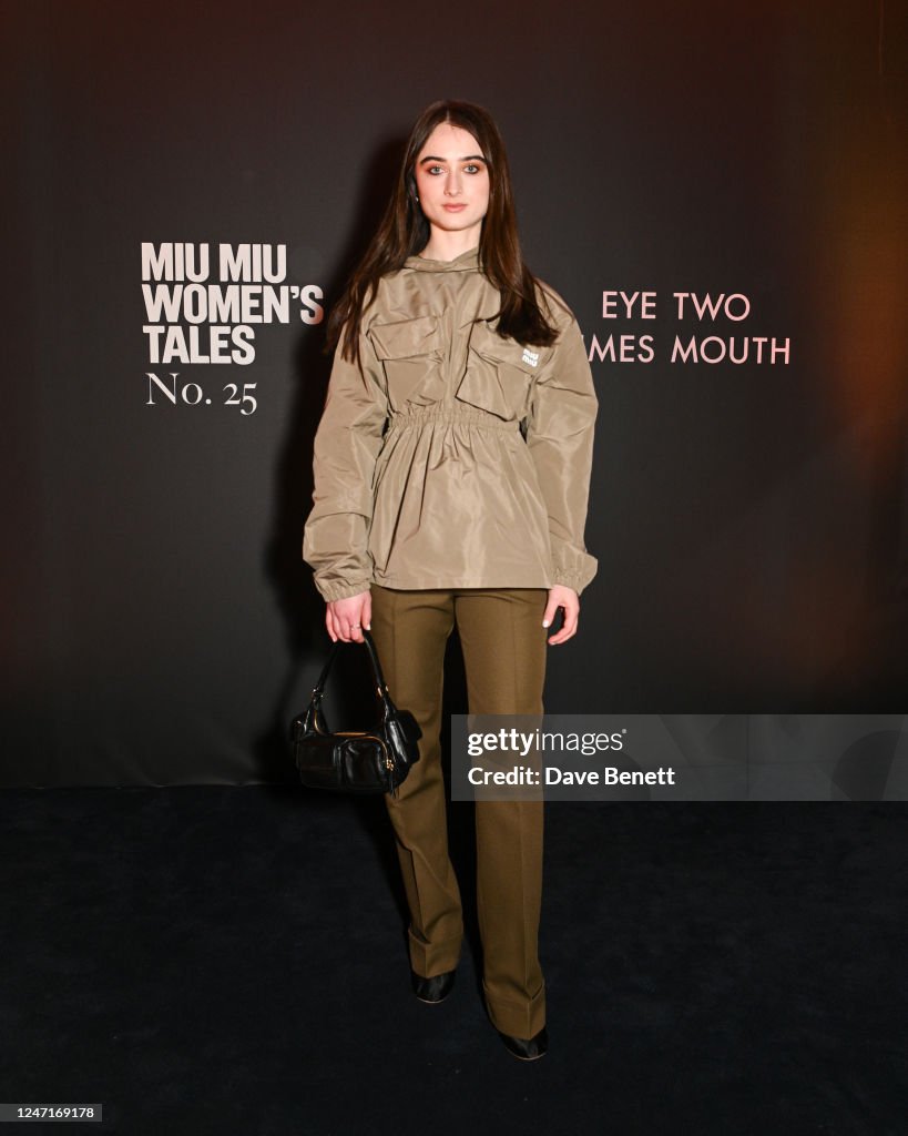 Raffey Cassidy attends Miu Miu Women's Tales Screening at The Curzon