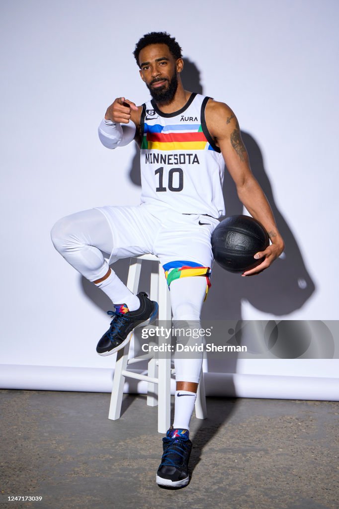 Mike Conley of the Minnesota Timberwolves poses for a portrait on ...