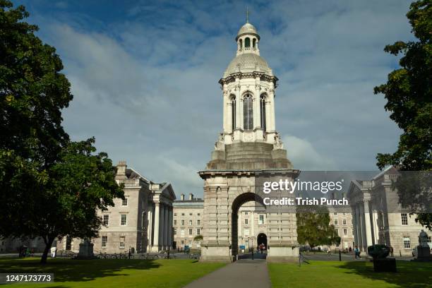 dublin, ireland - trinity college was founded in 1592 and sits in the heart of dublin city center. - trinity college dublin stock pictures, royalty-free photos & images