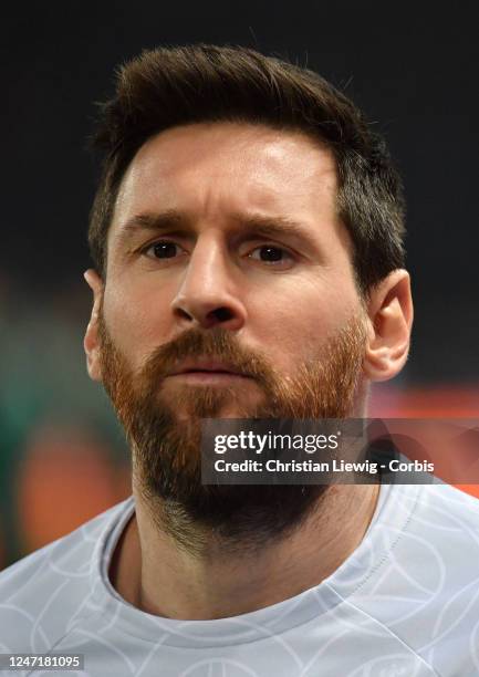 Lionel Messi of PSG during the UEFA Champions League round of 16 leg one match between Paris Saint-Germain and FC Bayern München at Parc des Princes...