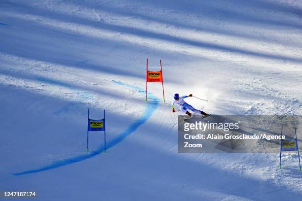 Mikaela Shiffrin of Team United States wins the gold medal during the FIS Alpine World Cup Championships Women's Giant Slalom on February 16, 2023 in...