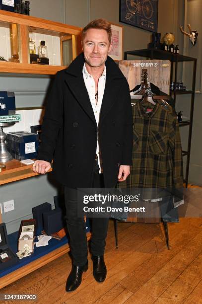 Ronan Keating attends the Superdry Merchant Store launch event on February 16, 2023 in London, England.