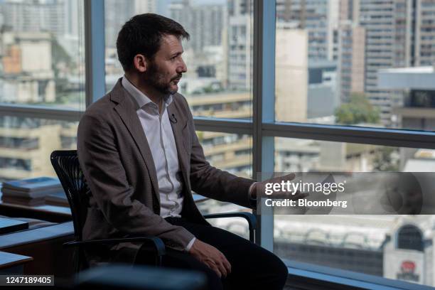 Diego Pardow, Chile's energy minister, speaks during a Bloomberg Television interview in Santiago, Chile, on Friday, Jan. 27, 2023. Capitalizing on...