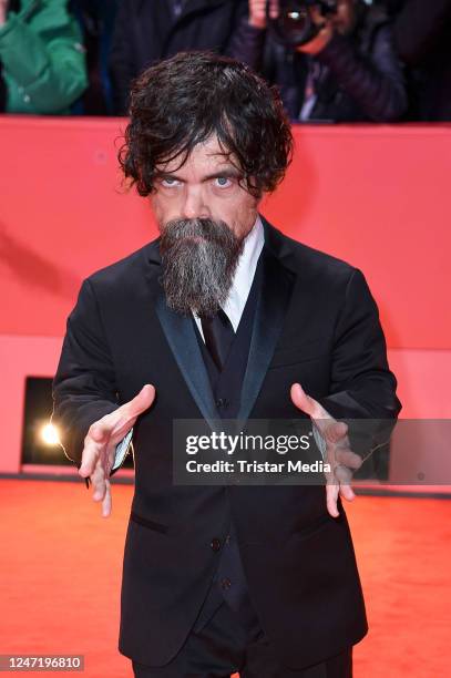 Actor Peter Dinklage attends the "She Came to Me" premiere and opening ceremony red carpet during the 73rd Berlinale International Film Festival...