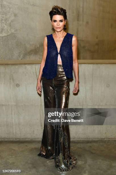 Lisa Rinna attends the Harris Reed show at the Tate Modern on February 16, 2023 in London, England.